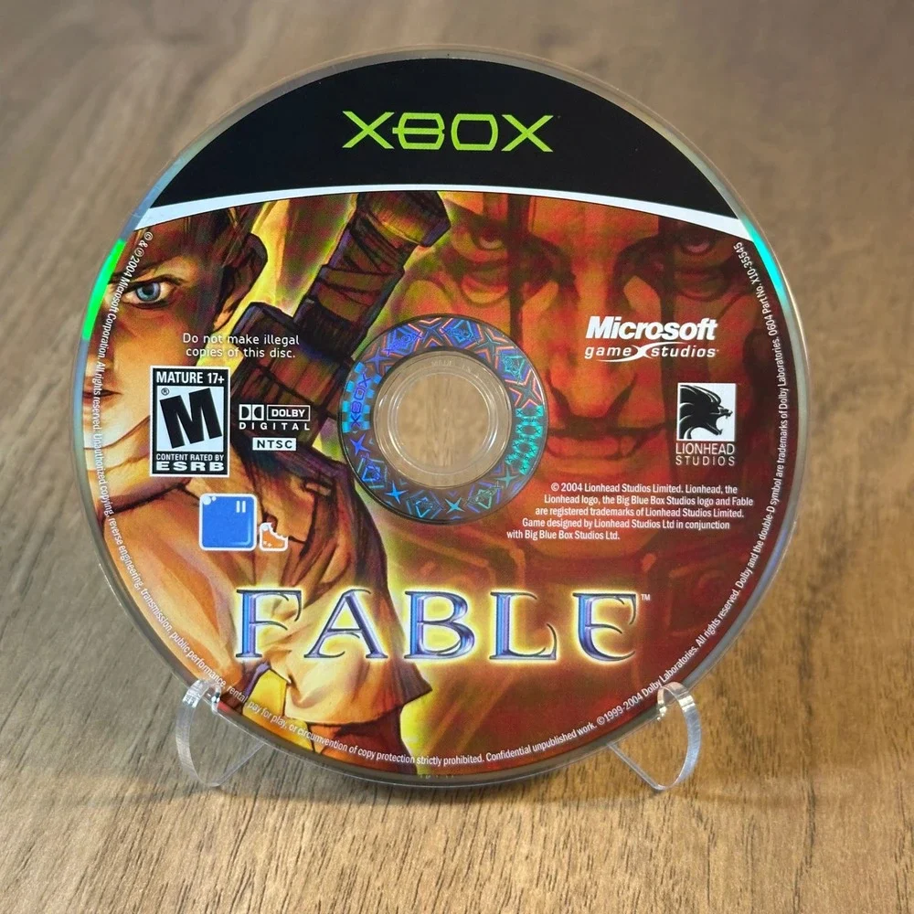 Microsoft Fable Video Game Good Xbox NTSC-U/C Silver Action RPG Disc Only